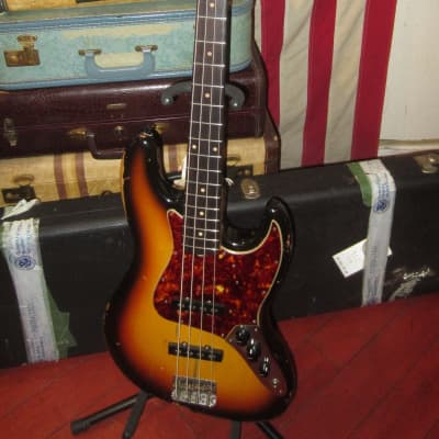 1963 Fender Jazz Bass Sunburst w Original Case Blue Oyster Cult image 2