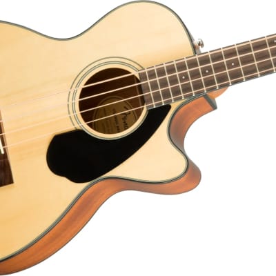 Fender CB-60SCE Acoustic-Electric Bass Guitar, Natural image 4