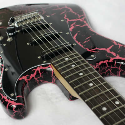 Custom Crackle Painted and Upgraded Fender Squier Affinity Strat With Gig Bag image 15