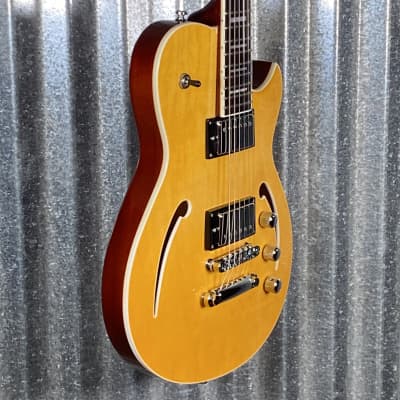 Reverend Limited Edition Roundhouse Semi Hollow Body Archtop Vintage Clear Natural Guitar #19 Blem image 6