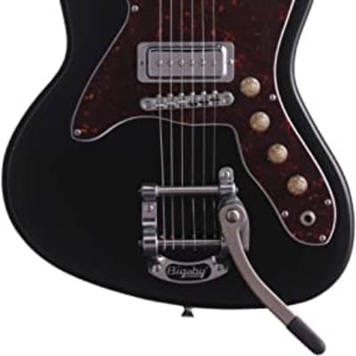 Silvertone 1478 Series Offset Bolt-On, Maple Top/ Gloss Black image 3