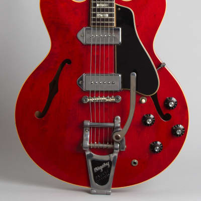 Gibson ES-330TDC Thinline Hollow Body Electric Guitar (1967), ser. #094709, original black hard shell case. image 3