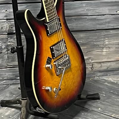 Dillion Left Handed DR-1500 TQ Double Cutaway Electric Guitar- Quilted Sunburst image 5