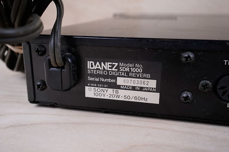 Ibanez SDR 1000 Stereo Digital Reverb 1980s - Black - 100V