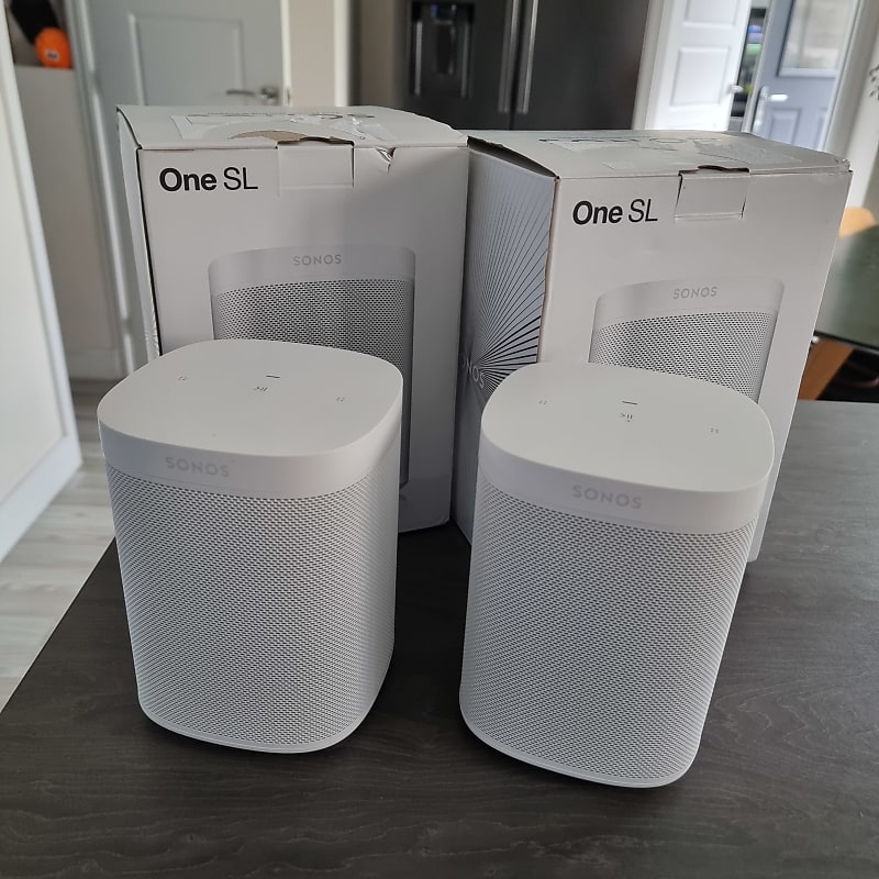 Sonos One SL wireless speakers (pair) White Reverb