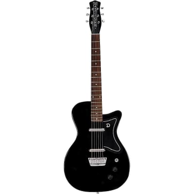 Danelectro D56U2-BLK Semi-Hollow Body Single Cut 6-String Electric Guitar w/Adjustable Saddle Bridge image 1
