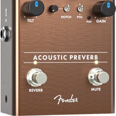 Fender ACOUSTIC PREVERB Guitar Preamp and Reverb Effect Pedal - 023-4548-000 image 3