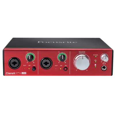 Focusrite Clarett 2Pre USB 10-In/4-Out Studio Recording Audio Interface Package image 2