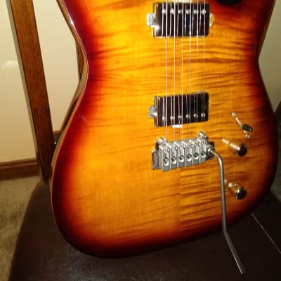 Harley Benton Fusion-T HH Pro Series with Roasted Maple Fretboard - Flame Bengal Burst ! image 3