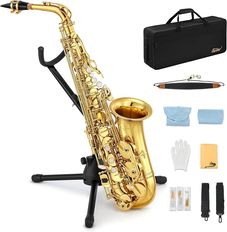 Eastar AS-Ⅱ Student Alto Saxophone E Flat Gold Lacquer Alto
