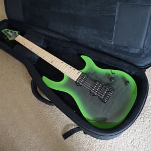 Kiesel  Aries Non-Beveled 6-string guitar Trans Black/Green Burst image 13