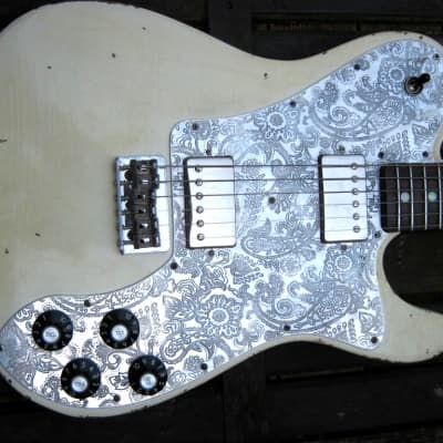 ray gerold, nick page , custom build telecaster deluxe  custom build  olympic white image 2