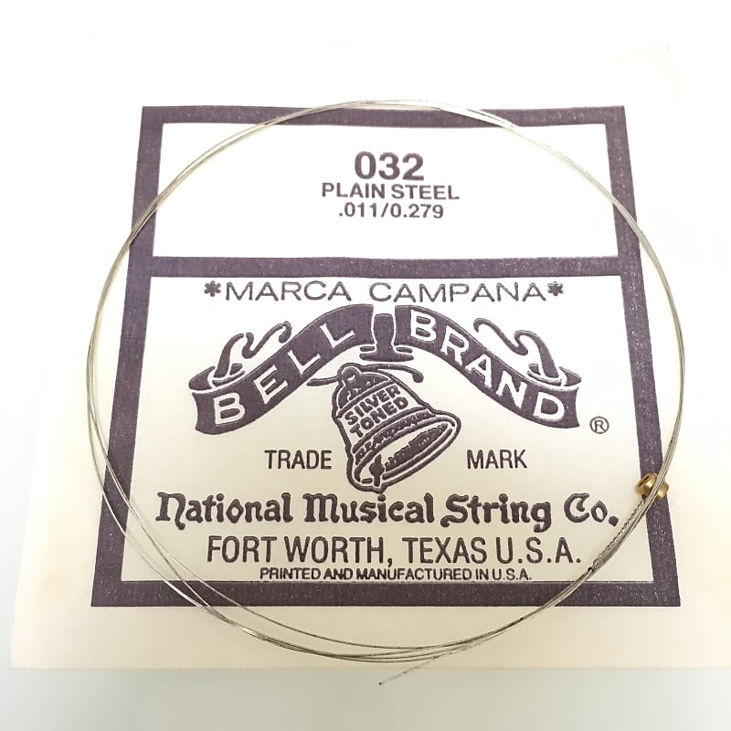 Marc Campana Bell Brand Silver Toned Plain Steel Guitar String .011 image 1