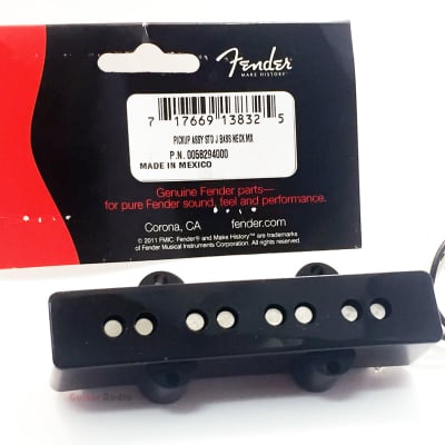 Genuine Fender MIM/Mexican Standard Black Jazz/J Bass NECK Pickup image 3