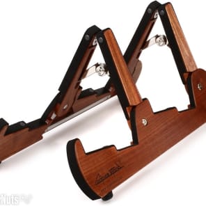 Cooperstand Pro-Tandem Double Guitar Stand - African Sapele image 4
