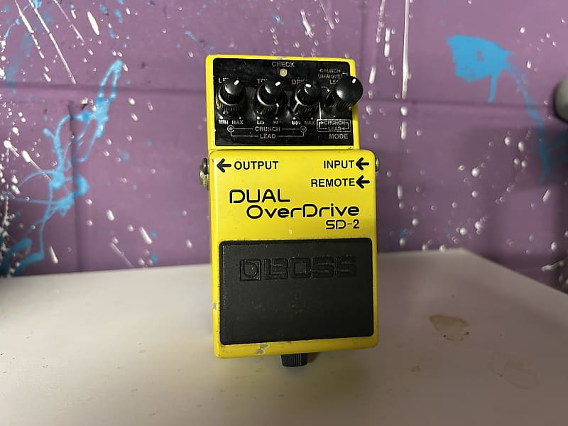 Boss SD-2 Dual OverDrive (Silver Label) 1993 - 1998 - Yellow | Reverb