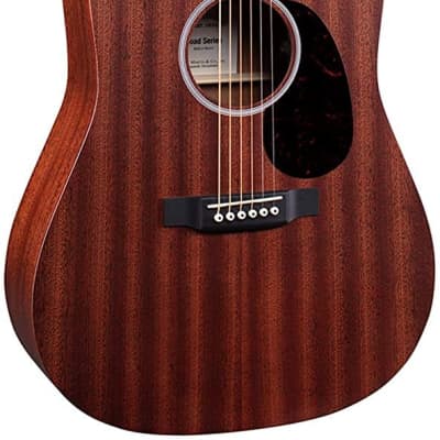Martin Guitar Road Series D-10E Acoustic-Electric Guitar with Gig Bag, Sapele Wood Construction, D-14 Fret and Performing Artist Neck Shape with High-Performance Taper image 1
