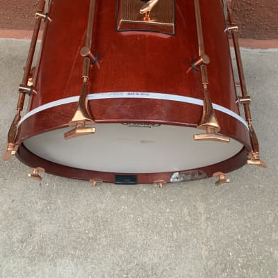 Sonor Vintage Hilite Classic Copper series  1990 Red stain wood with copper hoops image 6
