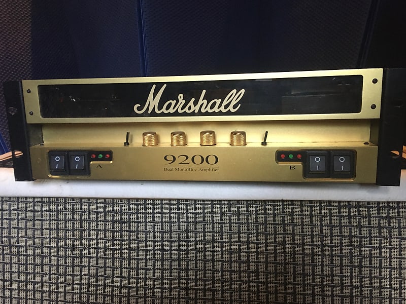 Marshall 9200 Dual Mono Bloc Power Amp 1990's Gold Reverb UK