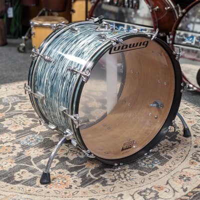 Ludwig 22x16 blue oyster bass drum image 1