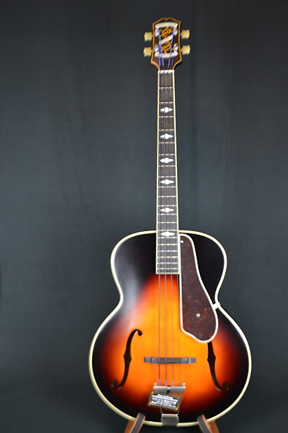Epiphone Masterbilt De Luxe Century Acoustic Electric Bass with Hard Shell Case Int l Buyer Welcome