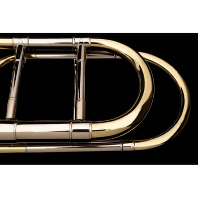 Bach 42BO Stradivarius Series Tenor Trombone with Open Wrap F Attachment Standard Rotor Valve 2010s - Clear Lacquered Brass image 2