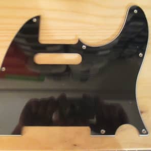 Guitar Madness Black Tele Pickguard 3-ply fits USA & MIM for Telecaster Fender BODY MOUNT image 1