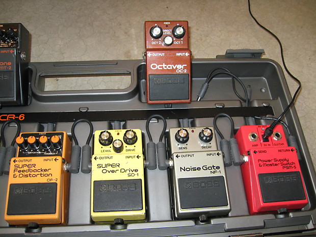 Boss BCB 6 with 9 pedals, 80's /90's -Distortion / OD rig