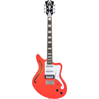 D'Angelico Premier Series Bedford SH Limited-Edition Electric Guitar with Tremolo Fiesta Red image 4