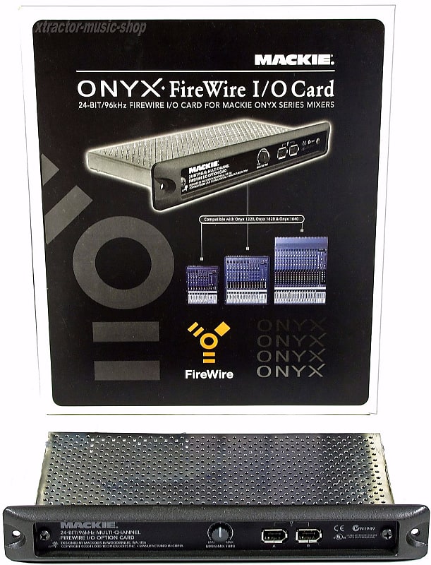 Mackie ONYX 1640 1620 FireWire I/O Option Card 24-bit Multi-Channel + GEWÄHR