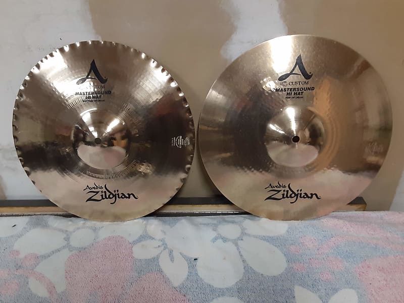 Zildjian 14" A Custom Mastersound Hi-Hat Cymbals (Pair) image 1