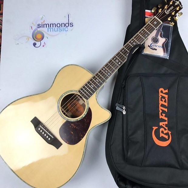 Crafter TC 035 Electro Acoustic Guitar Includes Crafter Gig Bag