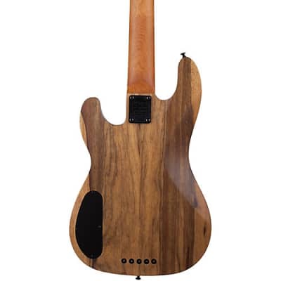 Schecter Guitar Research Model-T 5 Exotic 5-String Black Limba Electric Bass Satin Natural 2833 image 3