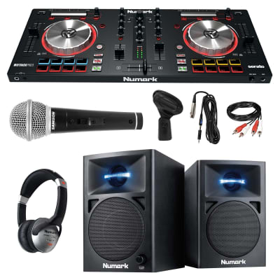 Numark MixTrack Pro III DJ Controller + Active Speakers + Headphones + Mic image 1