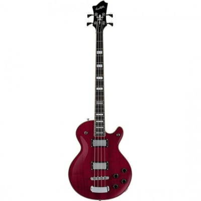 Hagstrom Swede Bass Guitar Wild Cherry Transparent w/ Hardcase for sale