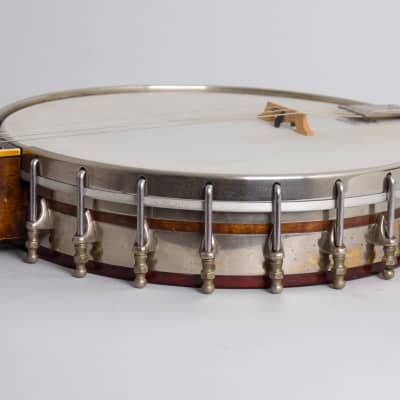 Lyon & Healy  Washburn Style A Tenor Banjo,  c. 1925, period black hard shell case. image 13