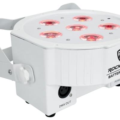 Rockville BATTERY PAR 61 White Rechargeable RGBWA+UV DMX DJ Wash Light+Remote image 3