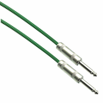 BLACK/NEON GREEN Designer Series Guitar Cables - 1/4" Straight to Straight - 20 ft. image 1