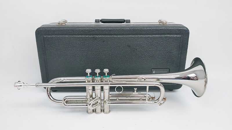 SAI MUSICAL POCKET TRUMPET Bb PITCH BLUE NICKEL WITH FREE HARD CASE + Mp