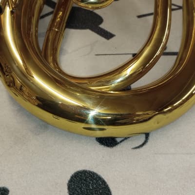 Castle Band Instruments Bb Marching Baritone Horn [CMB-LJTL-L - Brass Lacquer] image 12