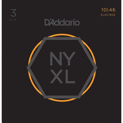 3 Sets of D'Addario NYXL1046 Nickel Wound Regular Light Electric Guitar Strings NYXL (10-46) image 3