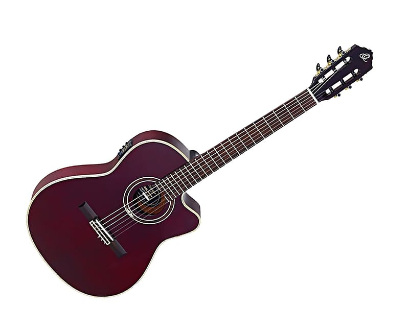 Ortega Guitars RCE138-T4STR Feel Series Slim Neck AE TL Nylon w/ Bag Stained Red image 1