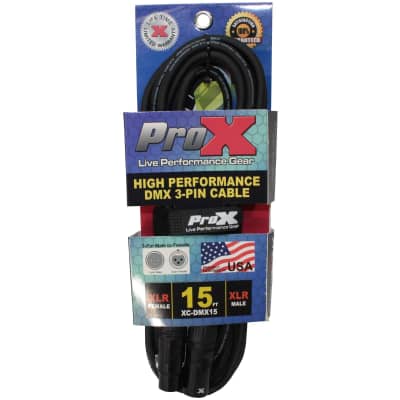 ProX XC-DMX15 15ft 3Pin High Performance Lighting DMX Cable image 1