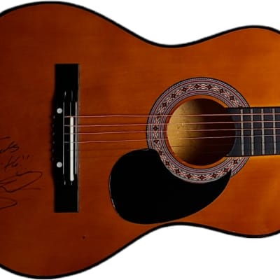Hunter Hayes Autographed Signed Crescent Acoustic Guitar BAS Beckett image 3