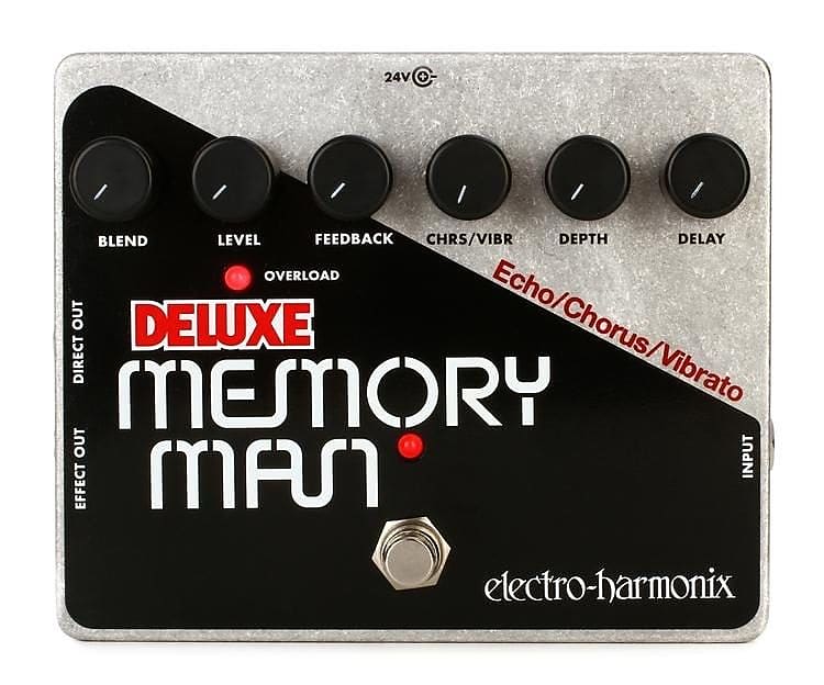Electro Harmonix DELUXE MEMORY MAN 550mS Analog Delay/Chorus/Vibrato w/ Power Supply Pedal image 1