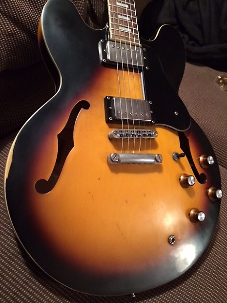 Relic Epiphone ES 335 Pro Vintage Sunburst w piezo bridge TonePro tuners