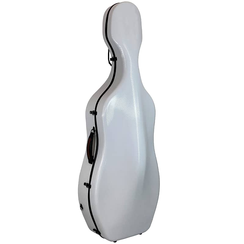 D’Luca Carbon Fiber Cello Case 4/4 Full Size White Reverb
