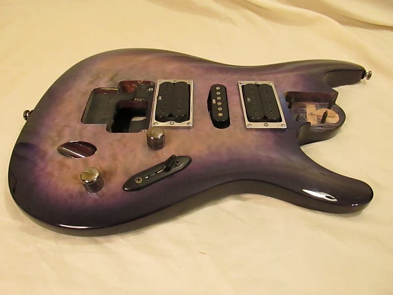 2007 Ibanez S470DXQM Purple Quilt Maple Guitar Loaded Body ZR Tremolo Ready image 1