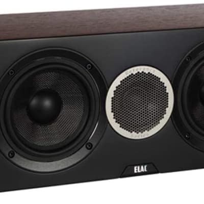 ELAC Debut Reference 5.25" Center Speaker, Black Baffle, Walnut Cabinet image 1