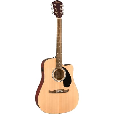 Fender FA-125CE Dreadnought Acoustic Electric - Walnut Fingerboard, Natural image 4